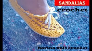 ALPARGATAS TEJIDAS A CROCHET PASO A PASO PARA DAMA 👠👠 [upl. by Cecilia]