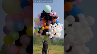 Biggest Hydrogen Balloon Explosionentertainment funny experiment shorts youtubeshorts trending [upl. by Ahsoym695]