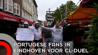 Portugese fans in de Eindhovense binnenstad voor CLduel [upl. by Furtek702]