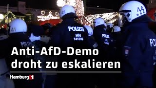 Tumulte vor dem Rathaus Demo wegen Besuch von AfDGründer Gauland [upl. by Fritzie]