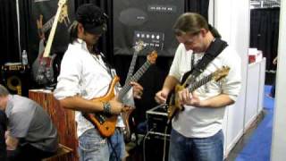 Jam at the Marleaux BassGuitars booth Namm Show 2010 [upl. by Amehsat525]