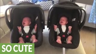 Identical twin babies cry in exact same manner [upl. by Falkner617]