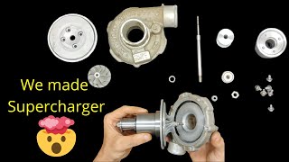 Turbocharger converted into supercharger selfmade centrifugal supercharger [upl. by Wilson861]