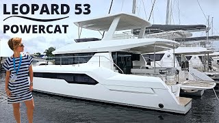 1300000 2020 LEOPARD 53 POWER CATAMARAN Yacht WALKTHROUGH amp SPECS  LIVEABOARD Cruising POWERCAT [upl. by Hollah167]