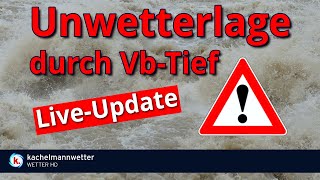 Unwetterlage durch ergiebigen Dauerregen am Wochenende  LiveUpdate [upl. by Aihselat]