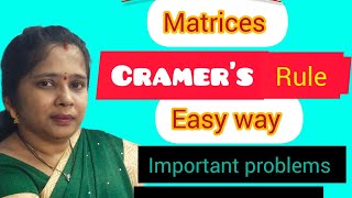 maths1a  matrices  cramers Rule  important problems in 7 marks  video  2 [upl. by Junji372]