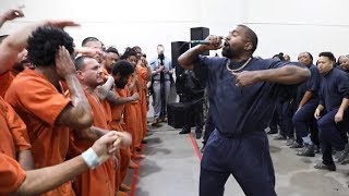 Kanye West performs in Houston jail with his Sunday Service choir [upl. by Nojel682]