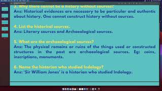 Class 6 Social Notes History Unit 1Introduction to History 6th Standard [upl. by Eilraep992]