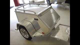 ALUMA MCT MOTORCYCLE TRAILER WALK AROUND AND DIMENSIONS GIVEN [upl. by Odey]