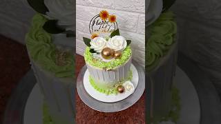 Easy birthday design cake decoration ideas cake cakedecoration easycake youtubeshorts shorts [upl. by Llewellyn]