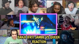 SANJI IFRIT JAMBE VS QUEEN REACTION [upl. by Simmie]