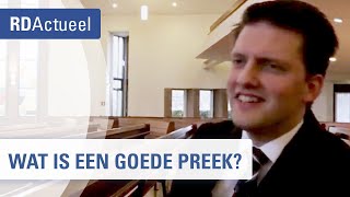 Predikant over zijn werk op zondag de preek  RD [upl. by Armbrecht]