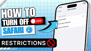 How to Turn Off Safari Restrictions on iPhone [upl. by Neirb]