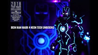 Hot Toys Iron Man Neon Tech 10 Unboxing [upl. by Kcirdor]