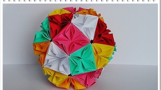 kula kwiatowa ☛ origami kusudama ☛ loop ☛ jak wykonać krok po kroku ☛ 9 [upl. by Leibman462]