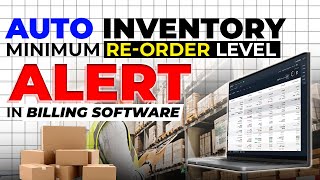 Stock Alert Option in Billing Software  ReOrder Level Alert Automatic Purchase Order [upl. by Dixie]