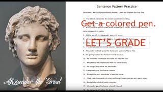 No More Grammar Groans Lesson 6 Alexander the Great Sentence Patterns Worksheet  Grading [upl. by Noslrac]