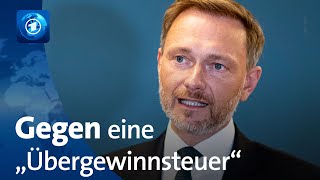 Hohe Spritpreise Lindner lehnt quotÜbergewinnsteuerquot für Mineralölkonzerne ab [upl. by Etteval68]