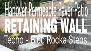 Hanover Permeable Paver Patio Retaining Wall amp Techo  Bloc Rocka Steps Hardscape in York County [upl. by Nnaxor]