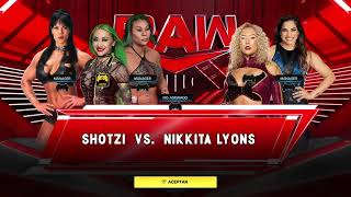 WWE RAW Shotzi vs Nikkita Lyons [upl. by Oflodor]