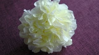 Jak zrobić kwiatek z bibuły Tissue flowers DIY [upl. by Ferro765]