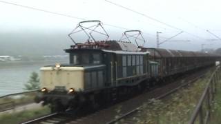 A German Crocodile and other trains at KampBornhofen on the right Rine line [upl. by Teresa100]