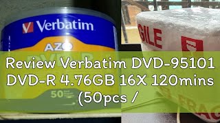 Review Verbatim DVD95101 DVDR 476GB 16X 120mins 50pcs  Spindle [upl. by Godfrey272]