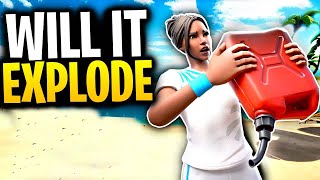 Will An EMPTY GAS CAN Still EXPLODE If You SHOOT IT  Fortnite Mythbusters [upl. by Baldridge]