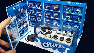 DIY Miniature Realistic Board house 43  Oreo shop  How to make Dollhouse [upl. by Alleacim226]