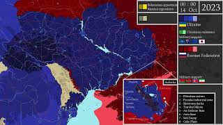 RussoUkrainian War 20222024 2 years of the Russian invasion of Ukraine俄烏戰爭兩周年，戰線變化 [upl. by Noid]