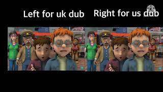 Fireman Sam great fire of pontypandy sausages scence us dub vs uk dub [upl. by Gnov]