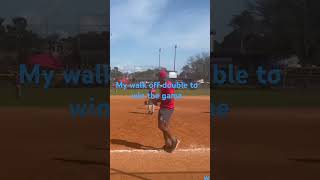 My first walk off hit💪 baseballWalk offHype firethe rulermusic [upl. by Elurd609]