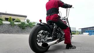 1981 HarleyDavidson FXWG Shovelhead Exhaust Sound [upl. by Hsiri435]