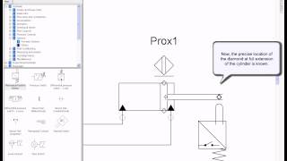 Inserting Proximity sensor  ElectroHydraulics Automation Studio™ Educational Edition [upl. by Ellehcil]