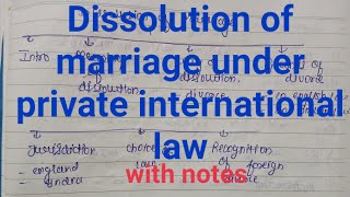 Dissolution of marriage under private international law [upl. by Notniv360]