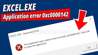 SOLVED Excelexe Application Error 0xc0000142  MyProcessInfo [upl. by Imyaj]