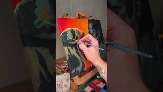 Part 5 of painting Lady Gagas Harley amp Joaquin Phoenixs Joker using Gouache art joker painting [upl. by Rogozen57]