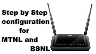 Configure DLink Wifi ADSL Router for MTNL Airtel amp BSNL Steps by Step [upl. by Ateikan]