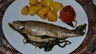 Fish recipes  Bärlauch wild garlic trout recipes [upl. by Elwira748]