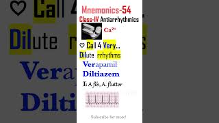 Class IV antiarrhythmic Drugs Ca channel blockers Verapamil Deltiazem Pharm mnemonics 54 [upl. by Theron355]