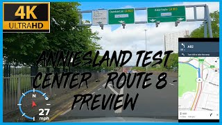 Preview  Anniesland Driving Test Route with Sat Nav Instructions  New Route 8 Preview  4K [upl. by Saiff253]