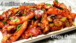 TastyHow to make crispy chilli potatoRecipefood fusionhow to cook [upl. by Ward611]