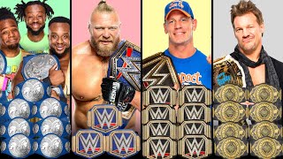 Most Reigns Of Every WWE Titles [upl. by Ahseym502]