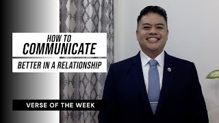 How To Communicate Better In A Relationship  Verse of the Week [upl. by Nnagrom483]