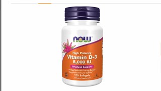 NOW Foods Supplements Vitamin D3 5000 IU [upl. by Zinnes397]