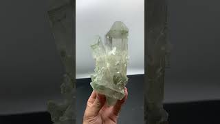 Cluster of Chlorite Quartz with Excellent Transparency from Pakistan quartz minerals crystals [upl. by Suirauqed]