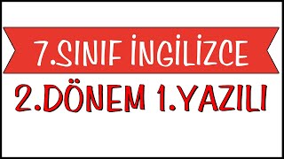 7Sınıf İngilizce 2Dönem 1Yazılı 2024  Açık Uçlu [upl. by Korb417]