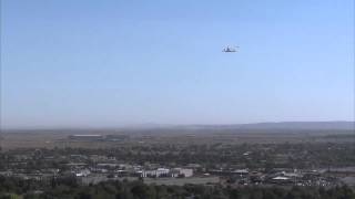 SCAEndeavour Antelope Valley flyover during Tour of California [upl. by Attezi]