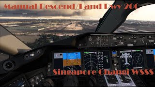 MSFS 2020 Horizon Sim B7879 Manual Descend Land at Changi airport Singapore [upl. by Enilada192]