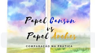 Comparação papel Canson vs papel Arches [upl. by Panther]